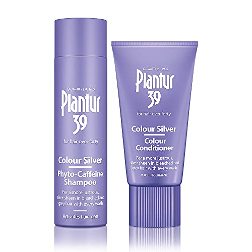 Plantur 39 Purple Shampoo and Conditioner Set | Enhanced Silver Sheen for Bleached and Grey Hair | Prevents and Reduces Hair Loss and Supports Ha