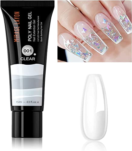 Nail Builder Gel Nail Extension,Poly Extension Gel Builder False Nail Gels Nail Extension Builder,Nail Enhancement Crystal Poly Builder Gel For N