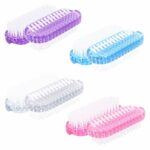 8 Pack Nail Brushes,Double Sided Nail Hand Scrubbing Cleaning Brush Colorful Plastic Two-Sided Brush for Men Women Manicure Supplies