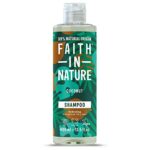 Faith In Nature Natural Coconut Shampoo, Hydrating, Vegan & Cruelty Free, No SLS or Parabens, For Normal to Dry Hair, 400ml