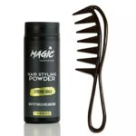 Magic Cosmetics Hair Styling Powder 20gr | Unisex Root Hair Styling Powder | Matt Look | Anti-Gravity Powder Styler & 032 Hair Beard Styling Comb