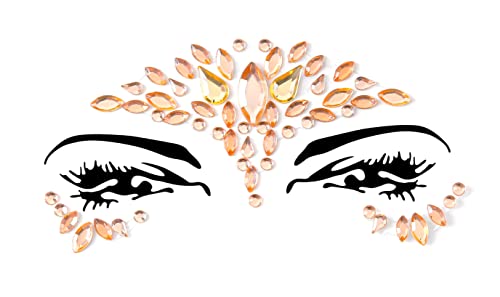 Face Gems Adhesive Glitter Jewel Tattoo Sticker Festival Gems Rave Party Body Make Up (Shine)