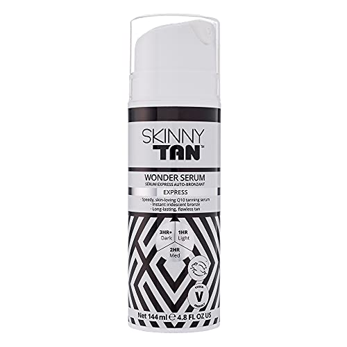 Skinny Tan Wonder Serum Anti-Ageing Express Tanning Serum 145ml |Tanning Serum with Youth Boosting Q10 and Vitamin E | Instant Tan | Cruelty Free