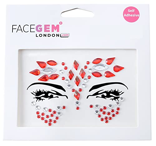 Face Gems Adhesive Glitter Jewel Tattoo Sticker Festival Gems Rave Party Body Make Up (Shine)