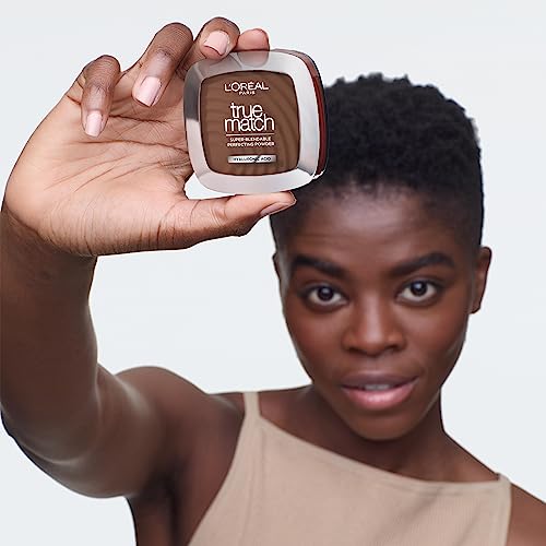 L'Oréal Paris Powder Foundation, Super-Blendable, With Hyaluronic Acid, Light Texture for a Flawless Finish, True Match Perfecting Powder, C2