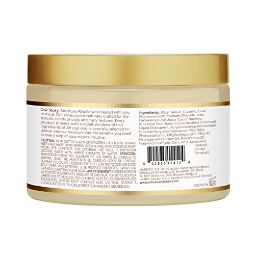 African Pride Moisture Miracle Aloe & Coconut Water, Detangle & Condition Pre- Shampoo 12 oz