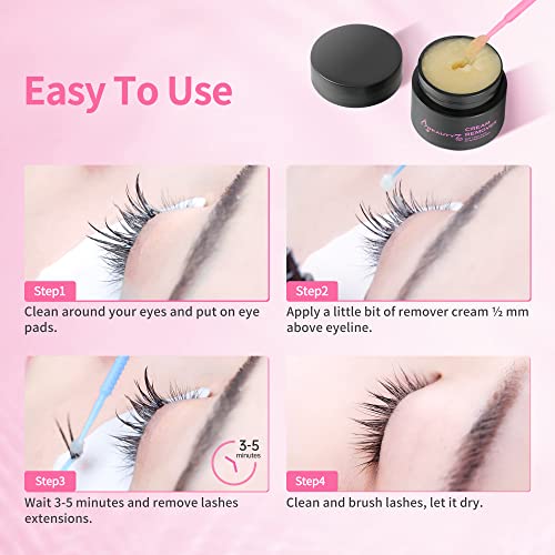 Eyelash Extension Remover Cream 5g for Individual Semi-Permanent False Lash Color White Beauty7
