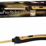 Bauer 38860 Tourma Pro Styler Curling Wand / Produces Professional Looking Curls For All Hair Types / Ultra Slim 9mm Barrel / 200° Heat / 360° Sw
