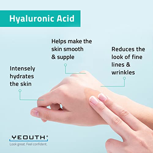 Pure Hyaluronic Acid Serum for Face, Hydrating Serum for Wrinkles, Dry Dull Skin & Dark Spot, Anti Aging Face Serum for Women & Men, Hyaluronic A