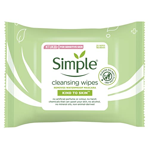 Simple Cleansing Facial Wipes (Boxed 6 packs x 25 wipes) Total 150 Wipes