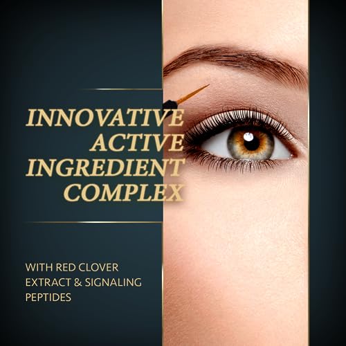 Organic Eyelash Growth Serum 5ml, Innovative Formula with Aloe Vera + Peptides for Eyelash Serum and Eyebrow Growth Serum - Hormone Free - Eye La