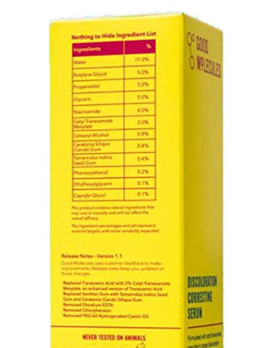 Good Molecules Discoloration Correcting Serum Set | Formulated With Tranexamic Acid And 4% Niacinamide | Improves The Appearance Of Age Spots, Ac