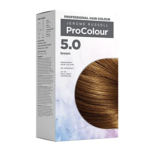 Jerome Russell ProColour Darkest Brown 3.0 Permanent Hair Colour – Ammonia Free Hair Dye for Full Grey Coverage, Shine & Colour Retention with Br