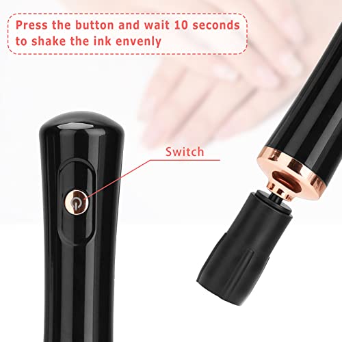 Electric Nail Lacquer Shaker, Glue Shaker for Eyelash Extensions with Base, Electric Shaker Time Saving Handsfree Tool with 2 Connectors and 8 Si