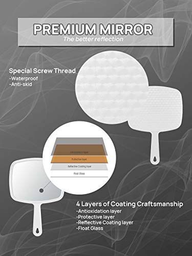 OMIRO Hand Mirror, Handheld Mirror with Handle, Union Jack White