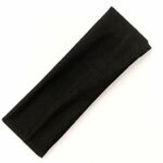Allsorts 7cm Plain Stretchy Fabric Headband Kylie Band Headband Hairband Hair Bandeau (Black)