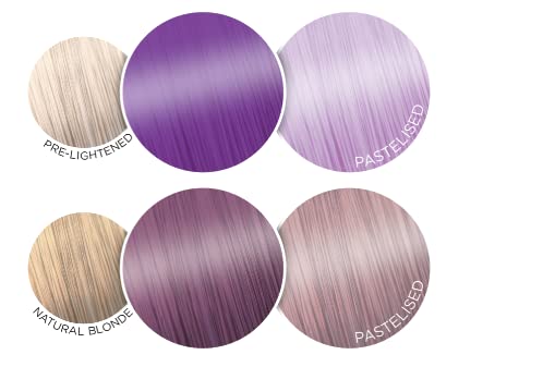 Knight & Wilson Colour-Freedom 150ml Mystic Purple Semi-Permanent Hair Colour - Ultra-Vibrant Vegan Friendly Colour Mask with Shine Booster Compl