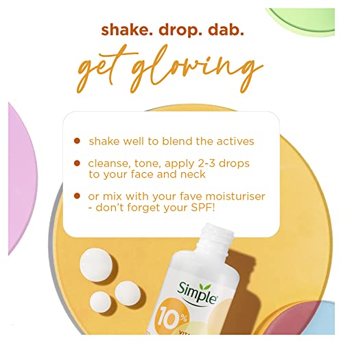 Simple 10% Vitamin C+E+F Serum Suitable for all skin types for youthful, glowing skin 30 ML