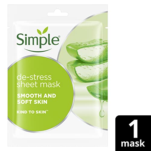 Simple Kind To Skin De-Stress Cruelty-Free And Vegan Sheet Mask For Sensitive Skin 1 Pc
