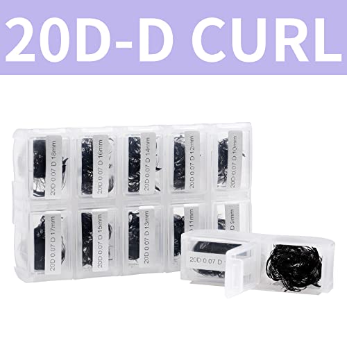 Pre Made Fan Volume Eyelash Extensions 10D 0.07mm D Curl 500 Fans 9-16mm Mixed Tray Premade Fans Loose Volume Lash Extensions Handmade Promade Lo