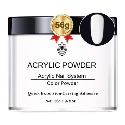 Clear Acrylic Powder, 1.97oz Professional Acrylic Nail Powder Polymer, Clear Nail Powder for Acrylic Nail Extension Carving Nails,Acrylic Nails E