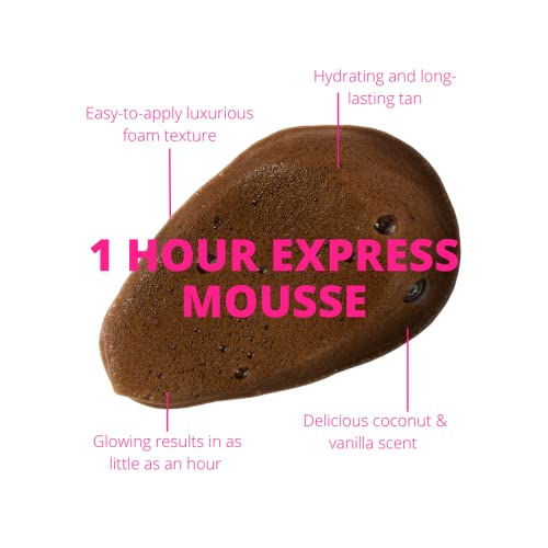 Skinny Tan Express Mousse - 1 Hour Express Fake Tan with Hydrating Coconut Water for Skincare, Streak Free Instant Self Tan, Vegan & Cruelty Free