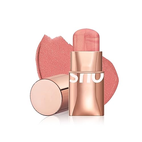 Blush Stick - Cream Blush - Waterproof Long-lasting 3-in-1 Multi-Use Blusher Contour for Lip Cheek Eye - Moisturize and Blendable Blush for Natur
