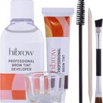 Hi Brow Professional Tinting Kit - Eyebrow Dye Full Size Set - 15ml Tint, 50ml Tint Developer, Glass Mixing Dish, Dual End Brush, Mascara Wand, O