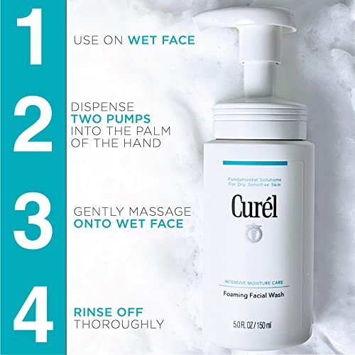 Curel Foaming Gentle Cleansing Face Wash Cleanser for Dry, Sensitive Skin 150 ml