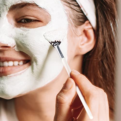 SAVITA 4Pcs Fan Brushes Fan Mask Brush Soft Facial Brushes Tools Facial Mask Applicator Brush Face Mask Brushes Makeup Brushes for Peel, Sleeping