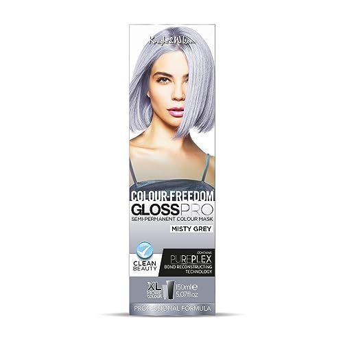 Colour-Freedom Gloss Pro 150ml Silver Blonde Semi-Permanent Hair Colour - Ultra-Vibrant Vegan Colour Mask with PurePlex | Ammonia Free Colour Las
