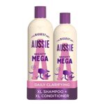 Aussie Mega Shampoo and Conditioner Set For Dry Damaged Hair, Vegan Shampoo And Conditioner, Silicone Free, Cruelty Free, XL VALUE PACK, 1145ml,