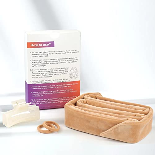 Pefei Comfortable Heatless Curlers Headband for All Hair Types - Sleep Soundly in Soft and Gentle Heatless Curls Headband