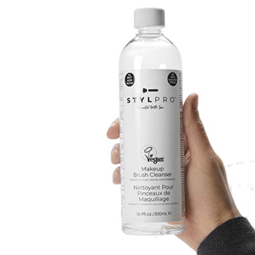 STYLPRO 500ml Unique Formula | Vegan | Makeup Brush Conditioning Cleanser | Makeup Brush Cleaner | Removes Makeup, Dead Skin, Bacteria and Dirt f