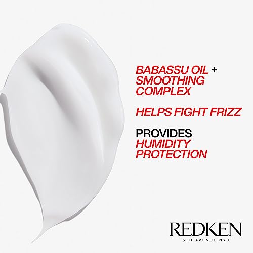 REDKEN Heat Protection Smoothing Cream, Babassu Oil, Frizz Dismiss Rebel Tame