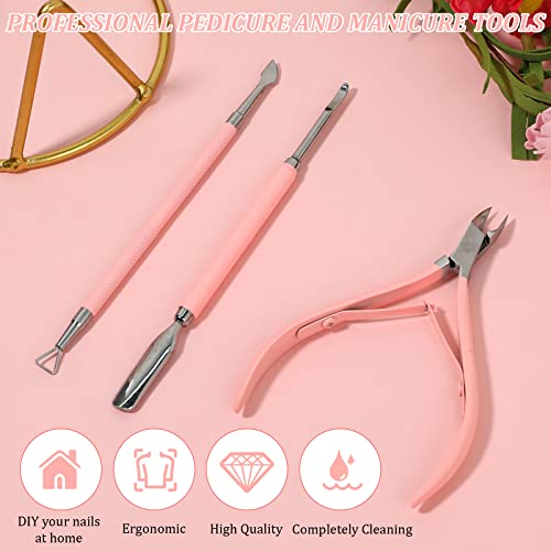 Cuticle Trimmer with Cuticle Pusher, Cuticle Remover Cuticle Nippers Nail Cuticle Professional Stainless Steel Pedicure and Manicure Tools Nail S
