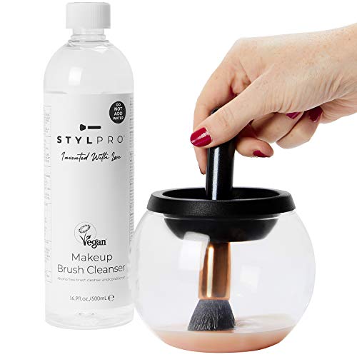STYLPRO 500ml Unique Formula | Vegan | Makeup Brush Conditioning Cleanser | Makeup Brush Cleaner | Removes Makeup, Dead Skin, Bacteria and Dirt f