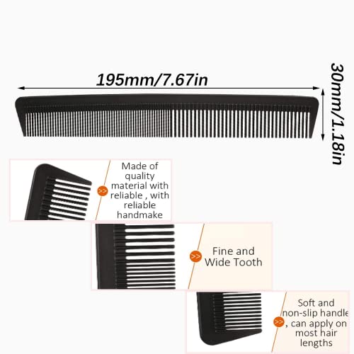 Hair Comb, Professional Hairdressing Carbon Fibre Comb, Fine and Standard Tooth Hair Cutting Comb, Heat Resistant Anti Static Hair Comb, Hairdres
