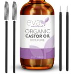 Eva Naturals Organic Castor Oil (60ml) - Promotes Hair, Eyebrow and Eyelash Growth - Diminishes Wrinkles and Signs of Aging - Hydrates and Nouris
