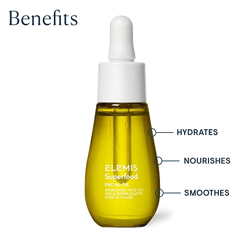 ELEMIS Superfood Facial Oil, Nourishing Face Oil Formulated with 9 Antioxidant-Rich Superfoods, Award-Winning Facial Oil to Enhance Radiance and