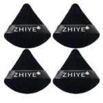 ZHIYE 4pcs Triangle Powder Puffs, Reusable Face Makeup Puff, Multifunctional Facial Makeup Tool Wet, Dry Dual-Use Makeup Sponge for BB CC Cream L