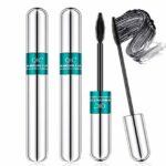 2Pcs 4D Silk Fiber Lash Mascara,2 in 1 Thrive Mascara For Natural Lengthening And Thickening Effect,no clumping Superstrong Waterproof No Toxic M