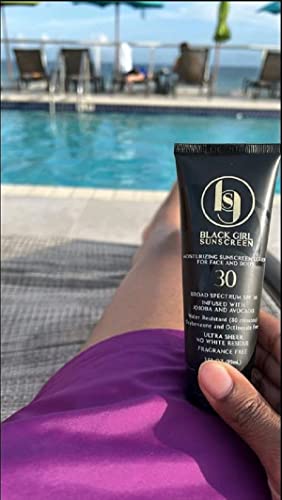 BlackGirlSunscreen SPF 30 Sunscreen with Natural Ingredients and Formulated for Women of Color,No Synthetic Fragrance and Cruelty Free - 3 FL OZ,