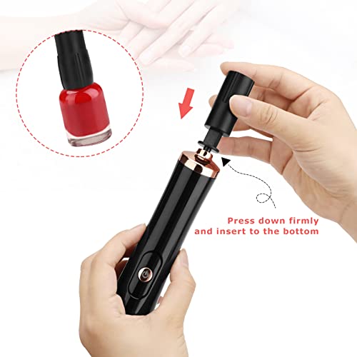 Electric Nail Lacquer Shaker, Glue Shaker for Eyelash Extensions with Base, Electric Shaker Time Saving Handsfree Tool with 2 Connectors and 8 Si