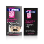 T-Zone Charcoal & Bamboo Nose Pore Strips (12 Pack) - Specially Formulated to Unclog Pores & Remove Impurities