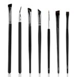 7PCS Eyeliner Makeup Brush Set, Fine Angled Eyeliner Brushes Thin Slanted Flat Eyeliner Brush Eyebrow Narrow Brush Concealer Brush for Liquid Gel