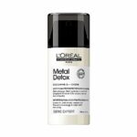 L'Oréal Professionnel Metal Detox Anti-Metal High Protection Cream, Leave-In Treatment for Damaged Hair, Hydrates, Protects from Heat Styling, He