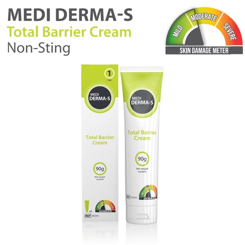 Medi Derma-S Barrier Cream Tube 90g for Gentle Barrier Protection on Intact Skin or for Mild Skin Damage-for Use During Episodes of Incontinence