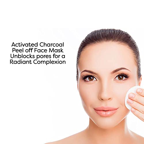 PORE Black Head Remover for Face - Peel Off Face Masks with Activated Bamboo Charcoal to Removing Blackheads & Impurities for Radiant Face - Blac