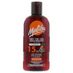 Malibu Sun SPF 15 Non-Greasy Dry Oil Gel with Beta Carotene and Coconut Oil, Water Resistant, 200ml